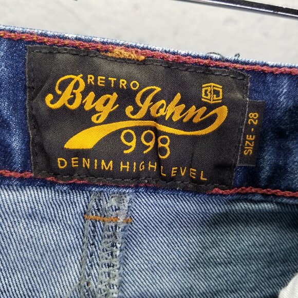 Big John Co Jeans Men Sz 28 Retro Denim Straight Leg Obscuro Medium Wash 31"x27" - Picture 13 of 16